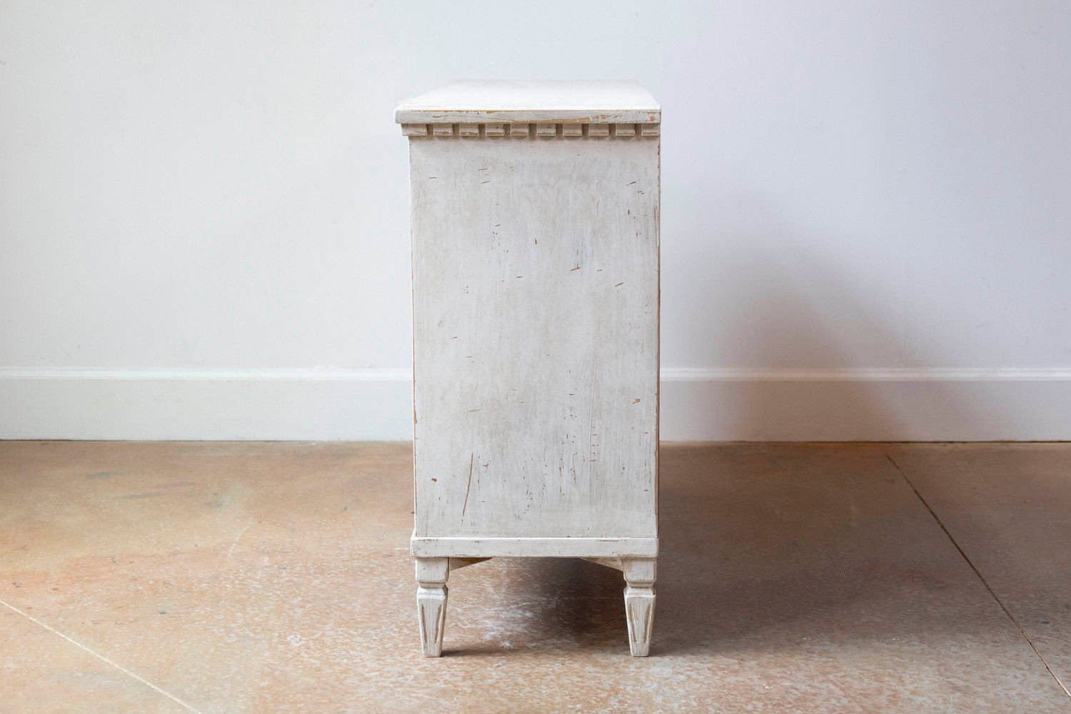 Swedish Gustavian Style 1890s Apothecary Chest with 10 Drawers and Carved Dentil - JAA