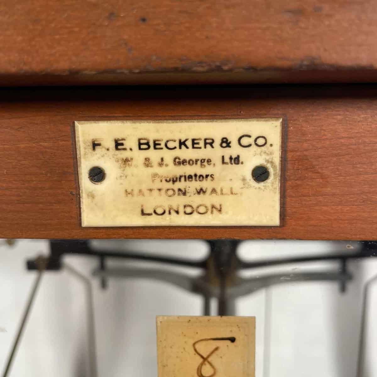 F E Becker & Co English Pharmaceutical Cased Scale - JAA