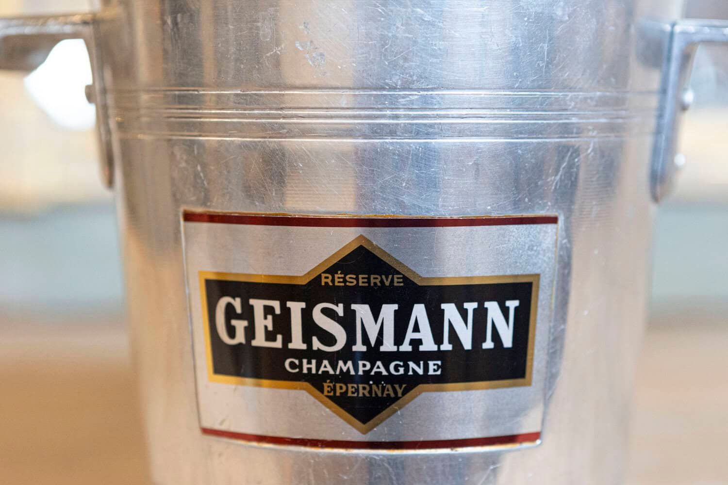 French 19th Century Aluminum Champagne Bucket with Geismann Epernay Label - JAA