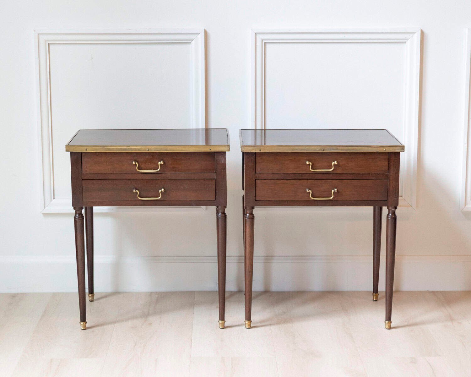 Pair Of Louis XVI Style Bedside Tables - JAA