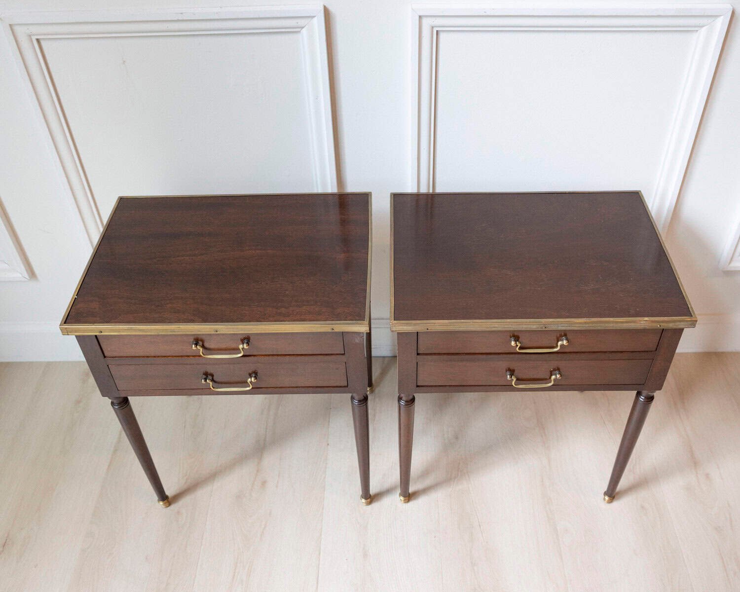 Pair Of Louis XVI Style Bedside Tables - JAA