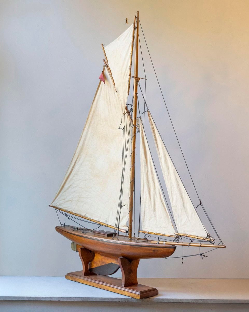 Early 20th Century, English Carved Wood Racing Yawl - JAA