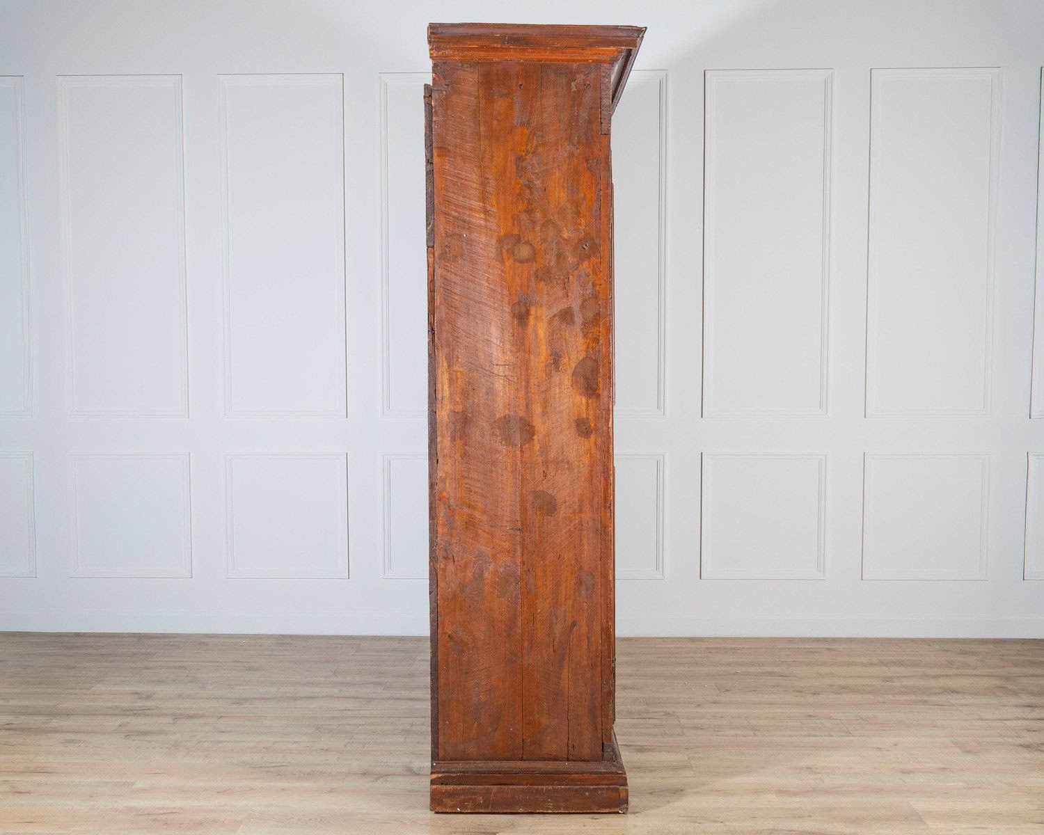 Italian 18th Century Tuscan Poplar Wardrobe with Original Decorative Paper Interior, Dated 1751 - JAA