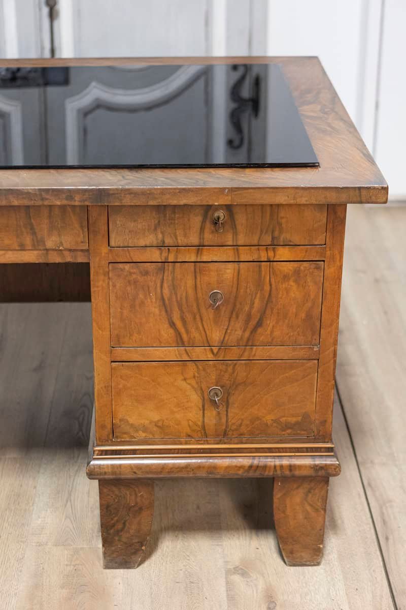 20th Century Italian Glass Top Desk - JAA