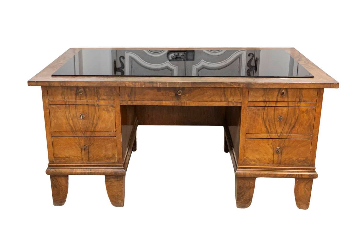 20th Century Italian Glass Top Desk - JAA