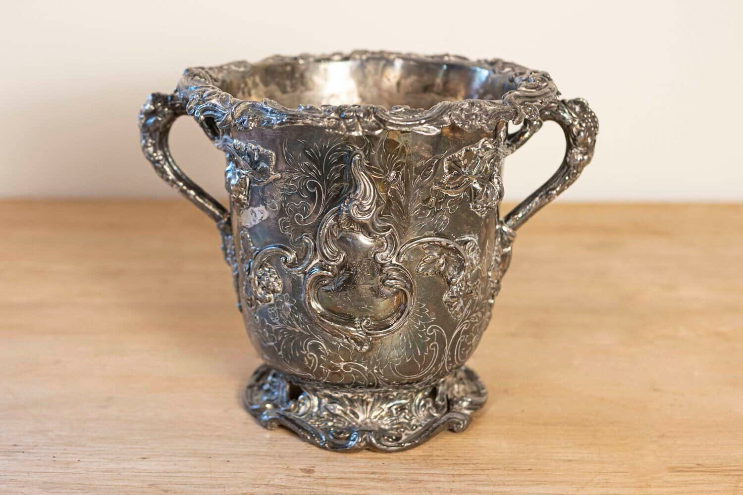English 19th Century George III Sheffield Silver on Copper Champagne Bucket - JAA