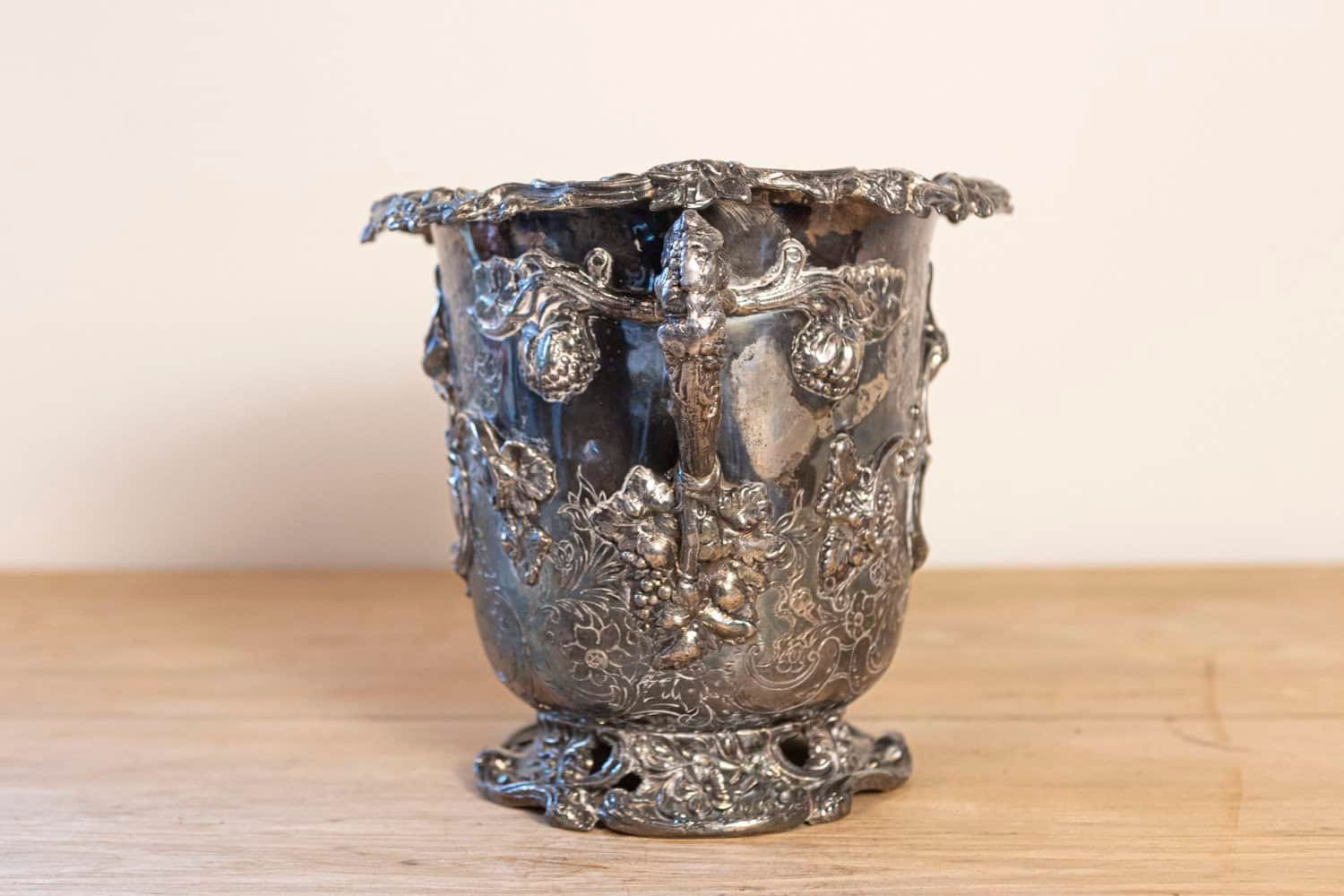 English 19th Century George III Sheffield Silver on Copper Champagne Bucket - JAA