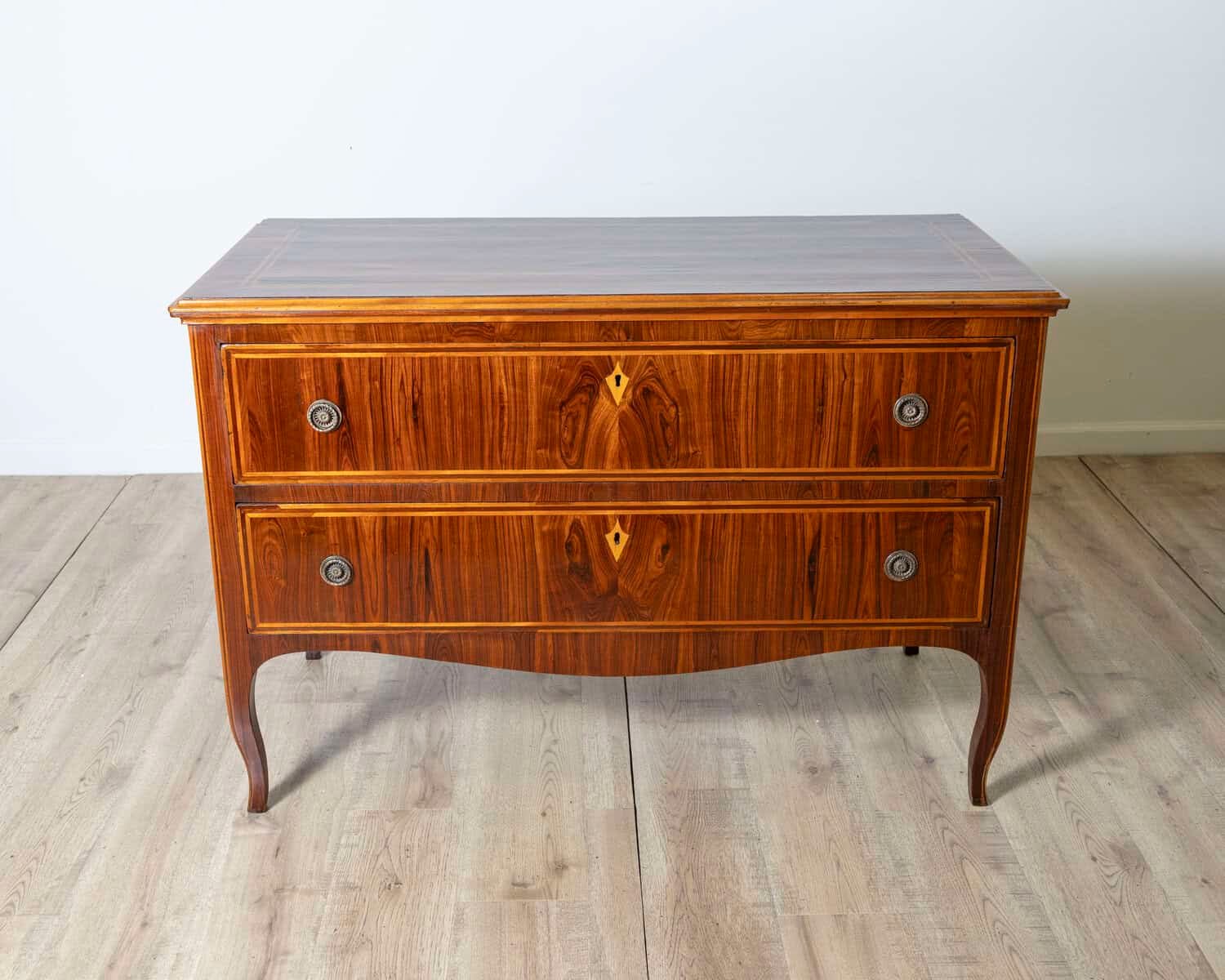 Antique Louis XV Chest Of Drawers In Rosewood And Marquetry - Italy 18th - JAA
