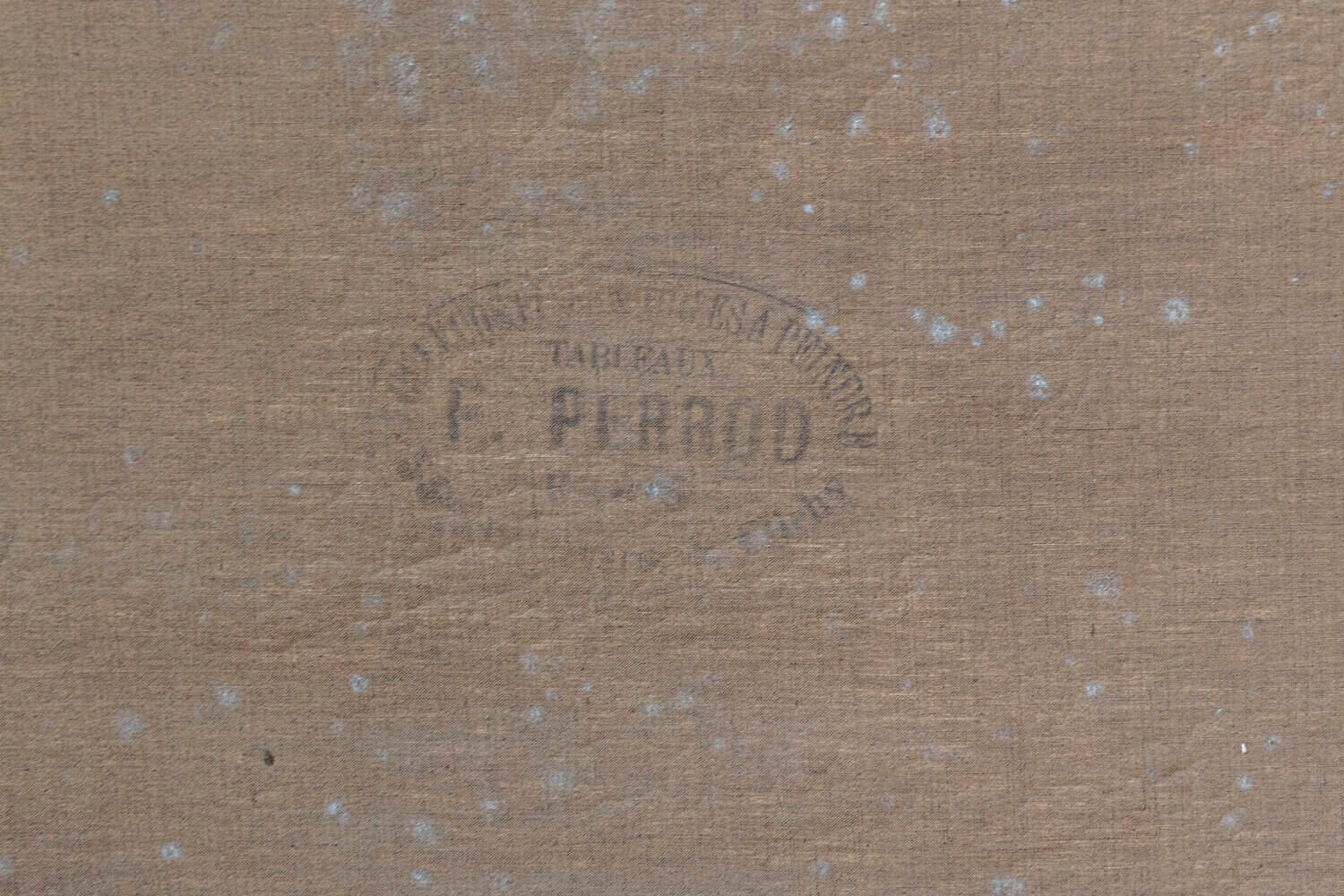 French 20th Century Farmyard Scene by H. Greilschmez in Carved Giltwood Frame - JAA