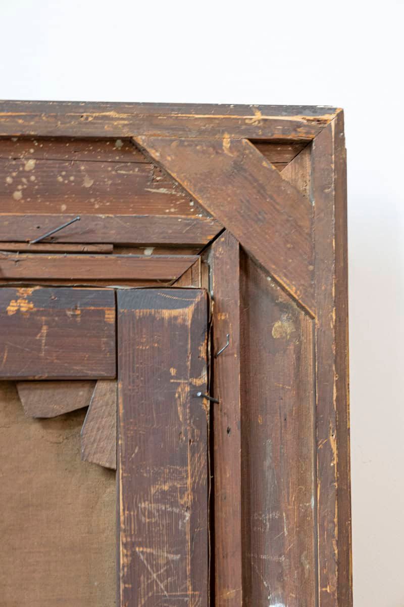 French 20th Century Farmyard Scene by H. Greilschmez in Carved Giltwood Frame - JAA