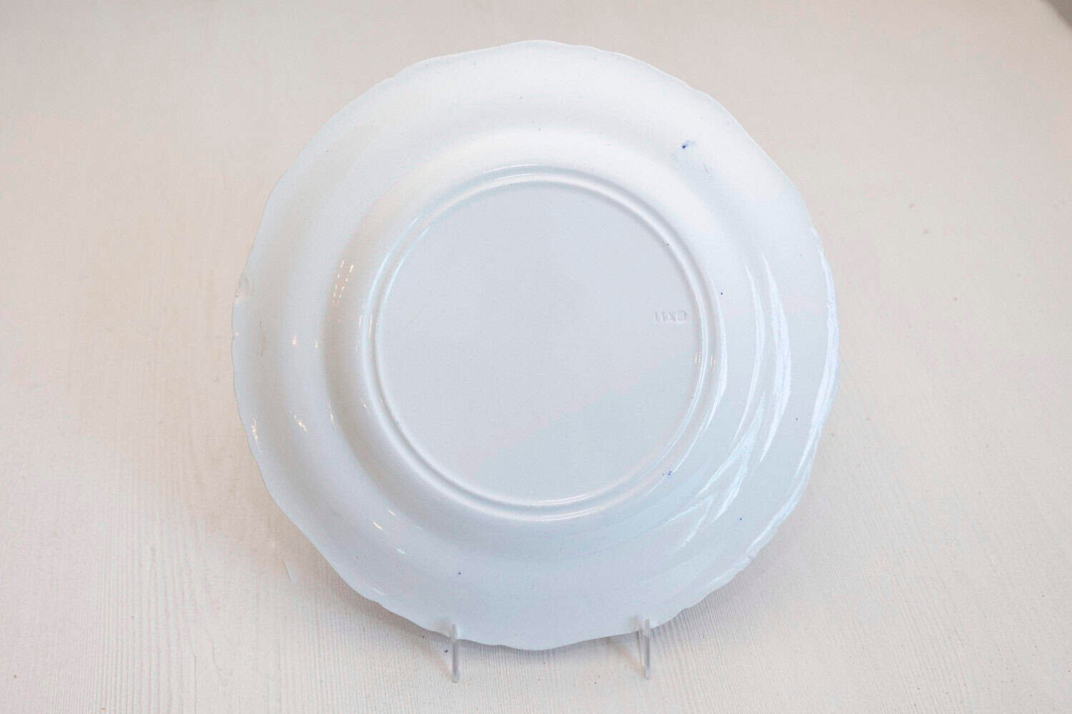 English 19th Century Blue and White Transfer Plates with Gothic Ruins Motifs - JAA