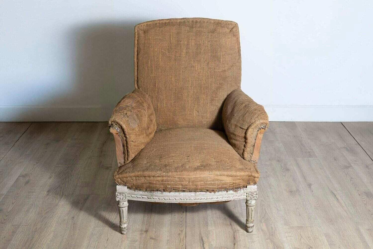 On Hold - 19th Century French Arm Chair and Stool Circa 1870 - JAA