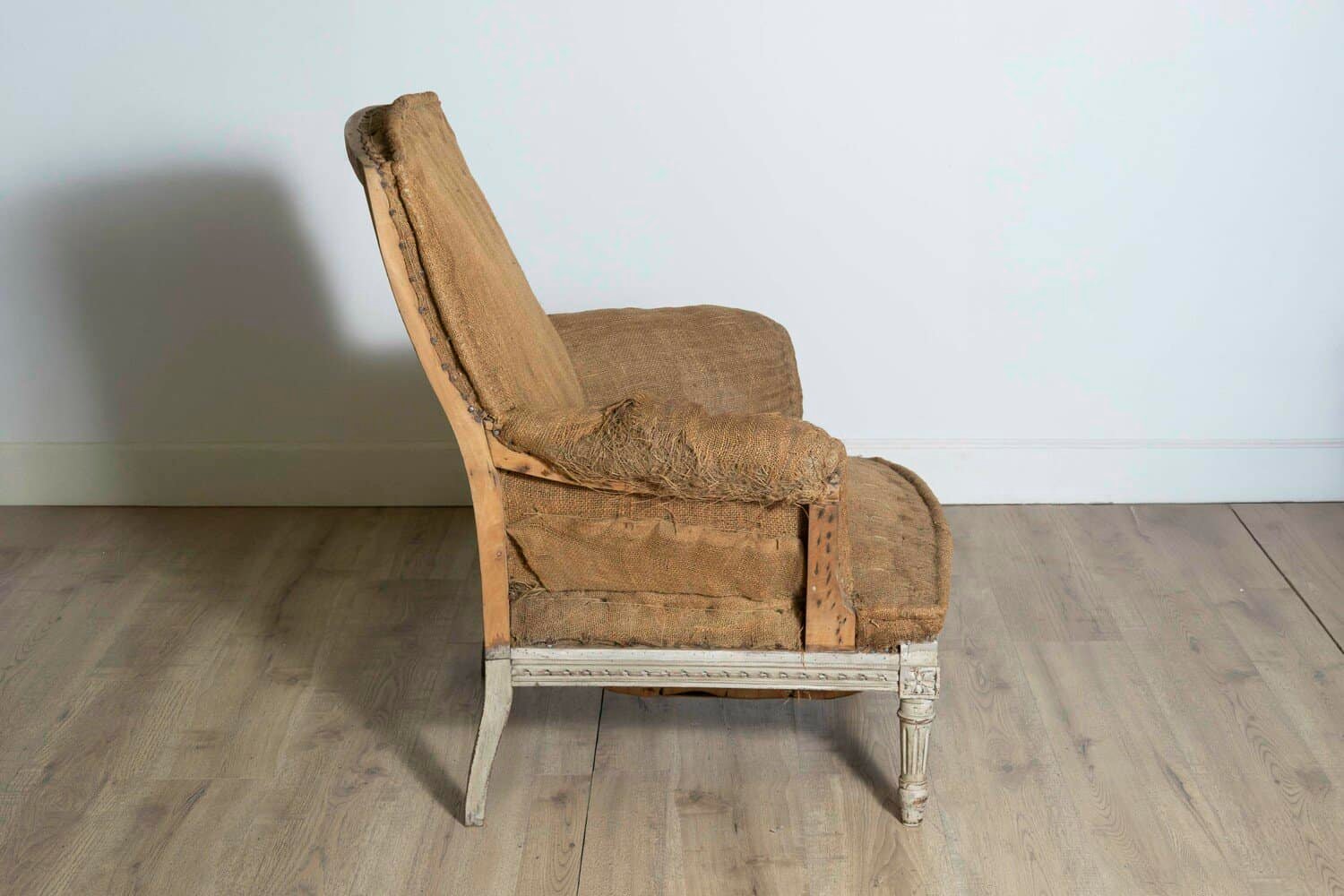 On Hold - 19th Century French Arm Chair and Stool Circa 1870 - JAA