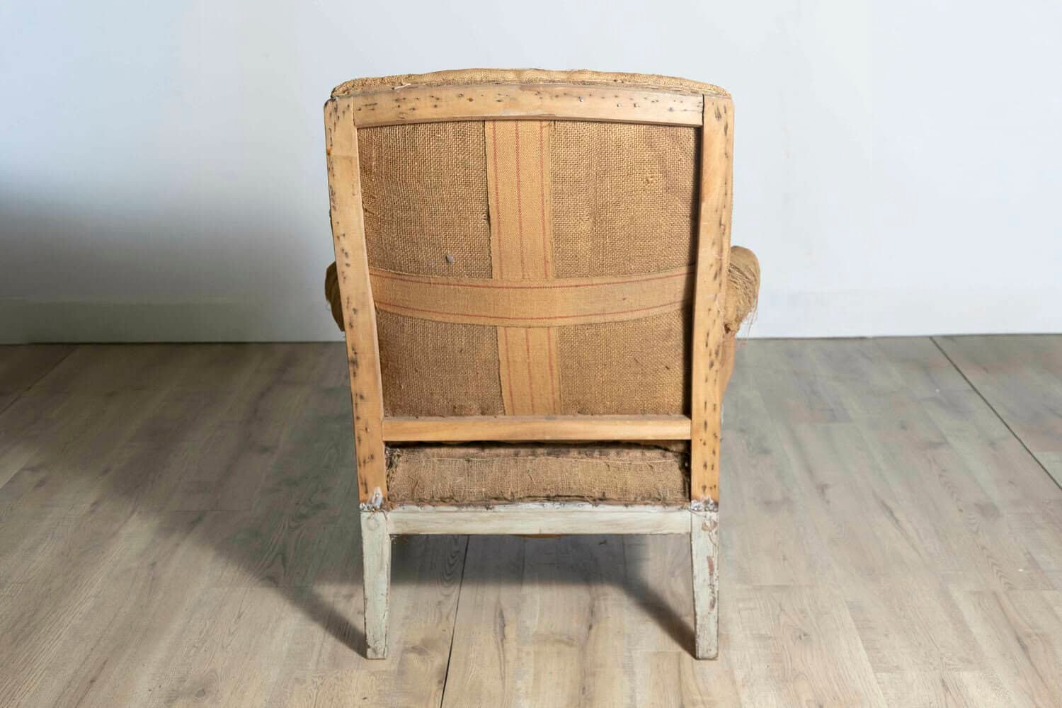 On Hold - 19th Century French Arm Chair and Stool Circa 1870 - JAA