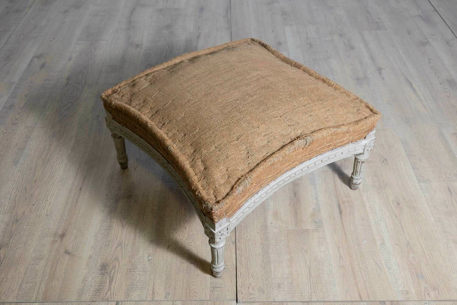On Hold - 19th Century French Arm Chair and Stool Circa 1870 - JAA