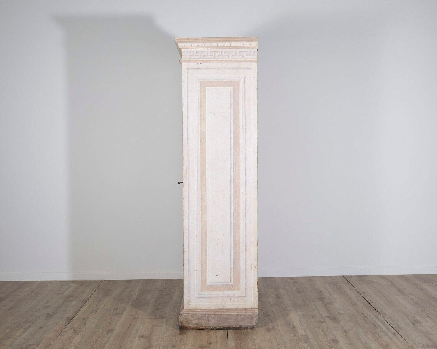 Italian Late 18th Century Neoclassical Painted Fir Wardrobe with Oval Festoon Motifs and Original Hardware - JAA