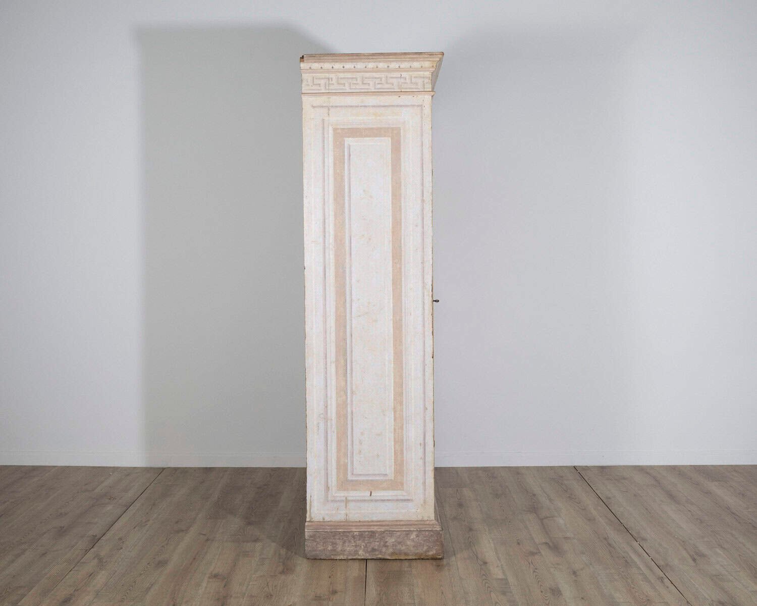 Italian Late 18th Century Neoclassical Painted Fir Wardrobe with Oval Festoon Motifs and Original Hardware - JAA