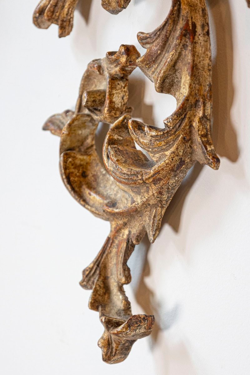 Pair of French 1850s Rococo Revival Giltwood Two-Light Sconces - JAA