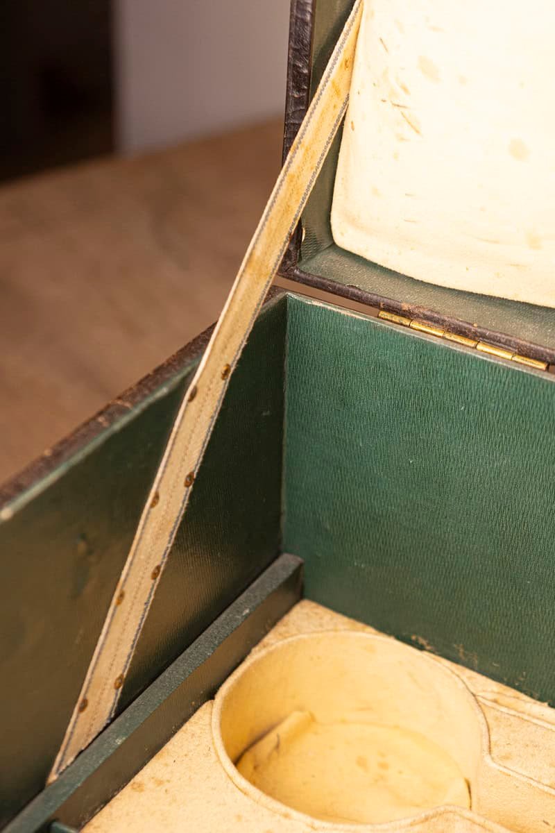 French 19th Century Maison Gellée et Gainier Leather and Brass Decorative Box - JAA