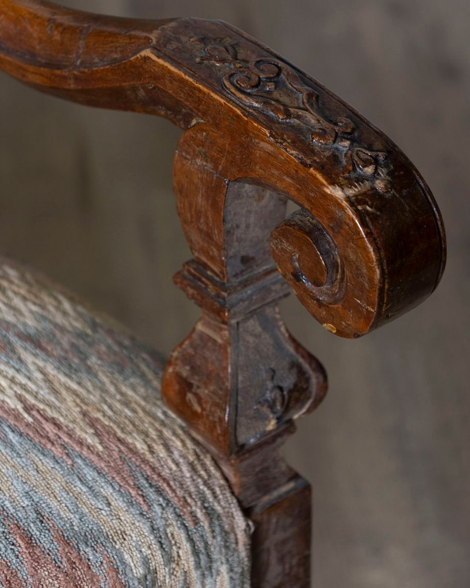 Pair of 18th Century Italian Walnut Arm Chairs - JAA