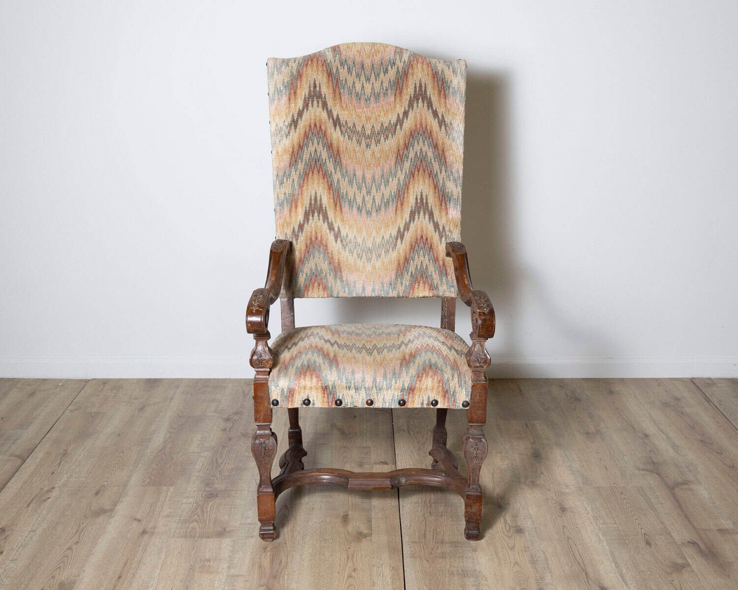 Pair of 18th Century Italian Walnut Arm Chairs - JAA