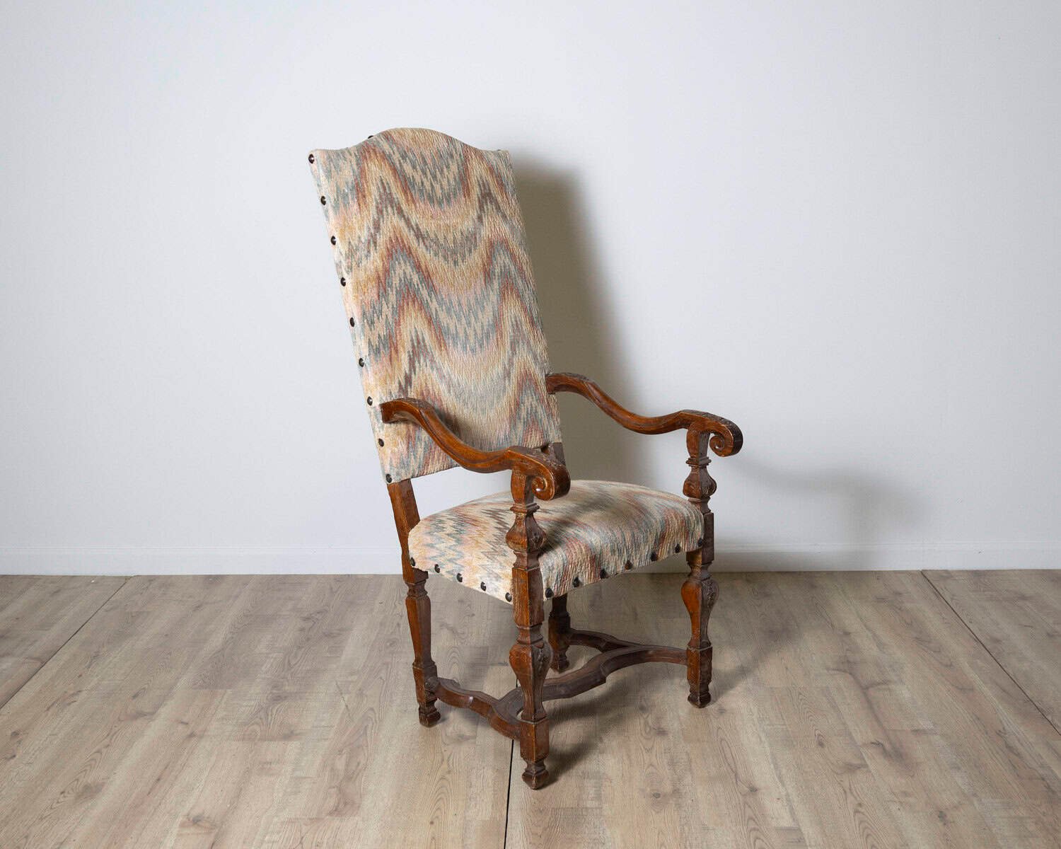 Pair of 18th Century Italian Walnut Arm Chairs - JAA