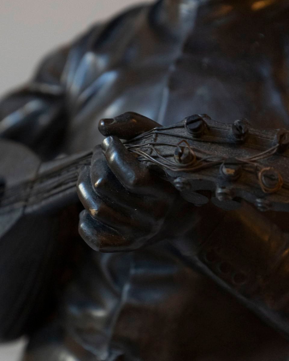 Paul Dubois, “Florentine Singer,” 1865 — Bronze by F. Barbedienne Foundry - JAA