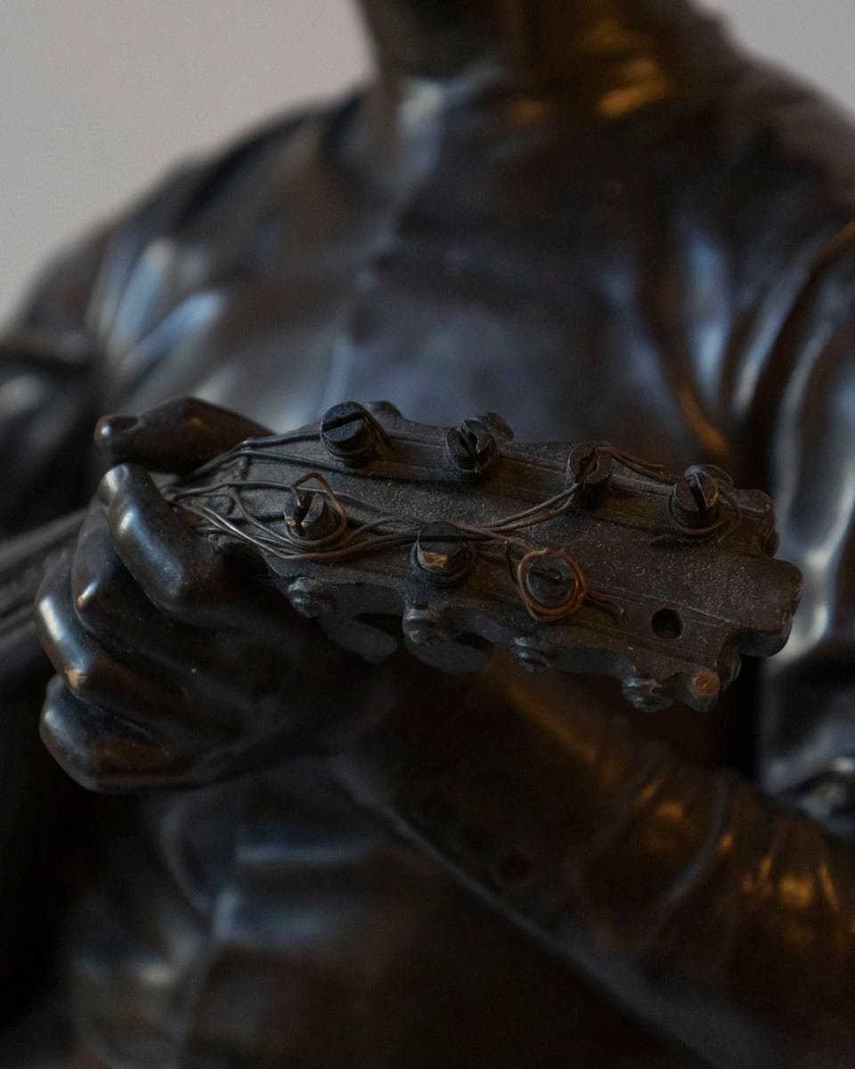 Paul Dubois, “Florentine Singer,” 1865 — Bronze by F. Barbedienne Foundry - JAA