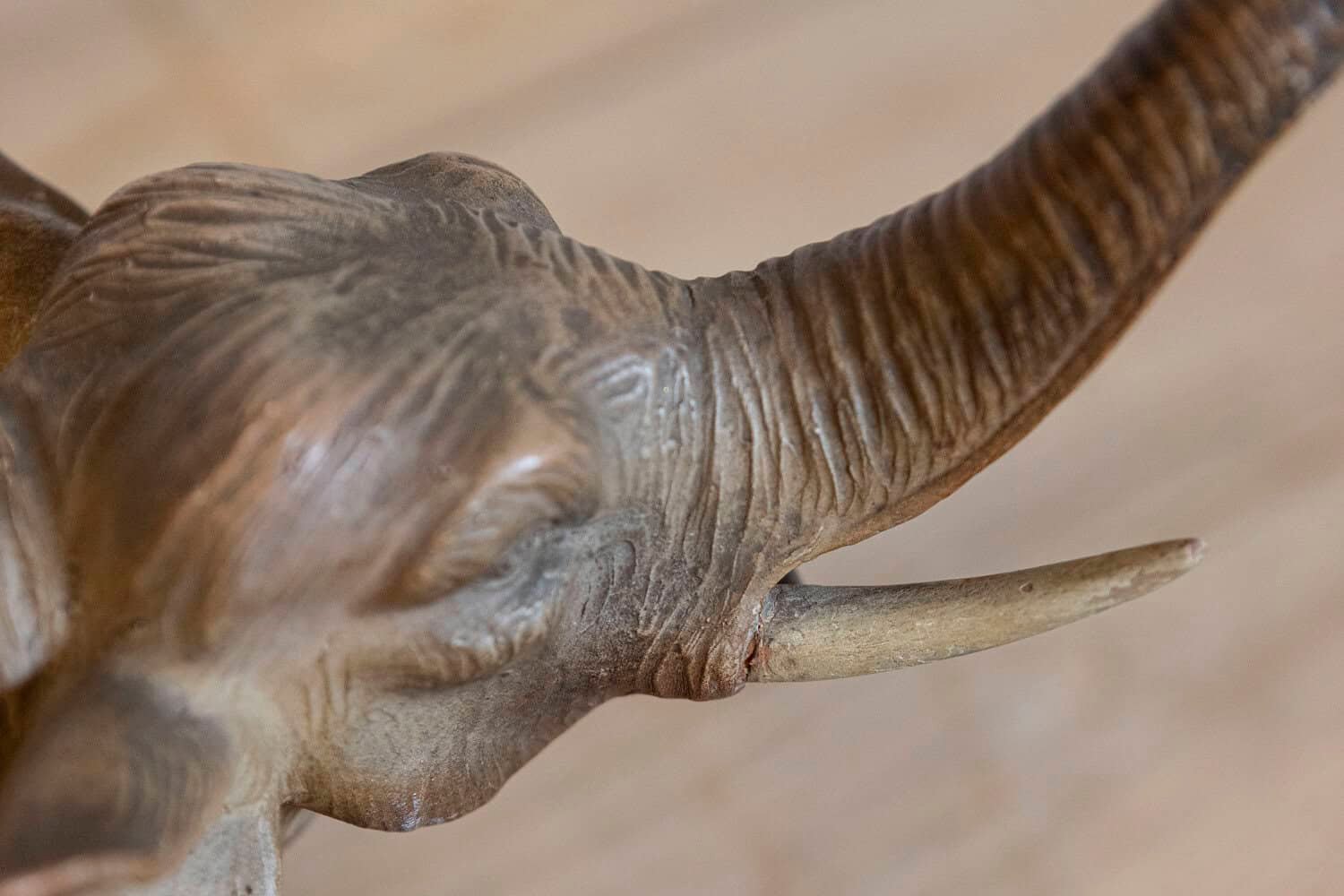 French 19th Century Terracotta Sculpture Depicting a Walking Asian Elephant - JAA