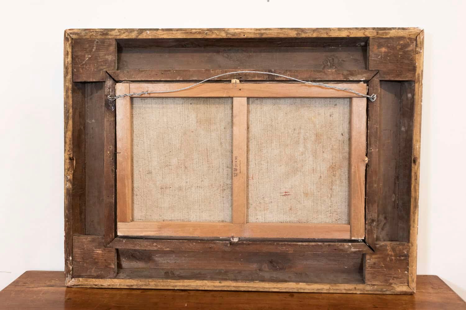 French Framed Oil on Canvas Painting Depicting Grapes and Figs, circa 1875 - JAA