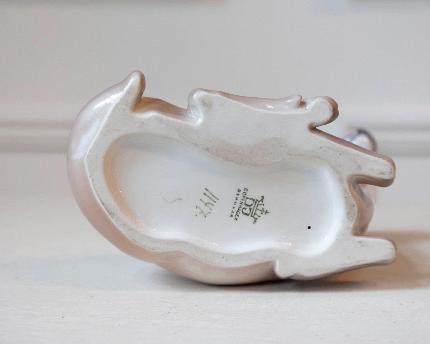 Danish Mid-20th Century Dahl Jensen Copenhagen Porcelain Deer Figurine - JAA