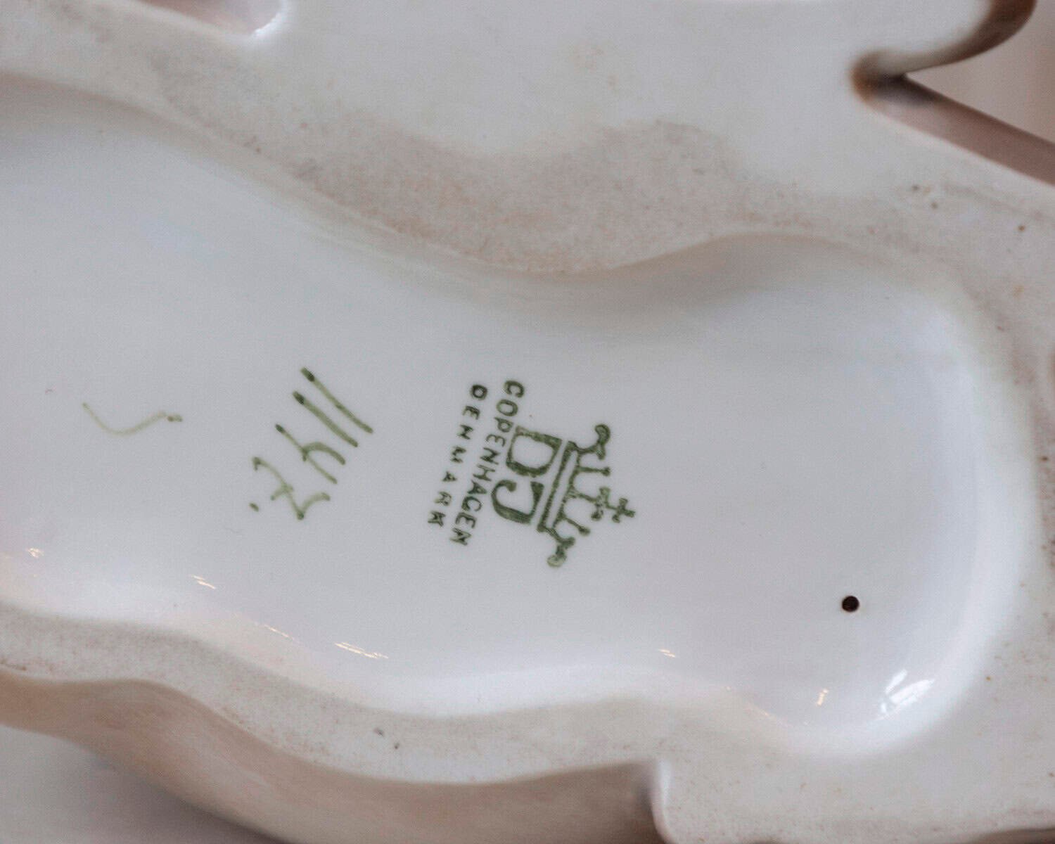 Danish Mid-20th Century Dahl Jensen Copenhagen Porcelain Deer Figurine - JAA