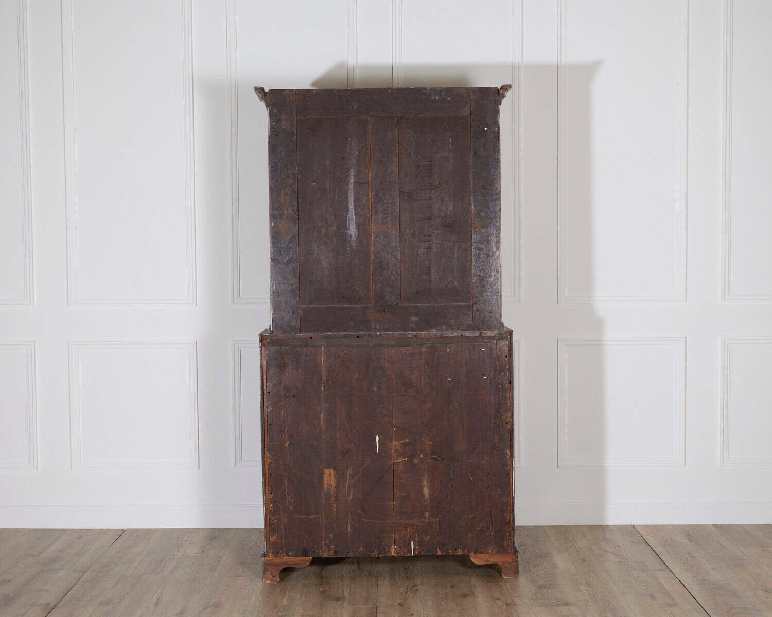 Early 19th Century Swedish Painted Secretary Cupboard in Grey with Patina - JAA