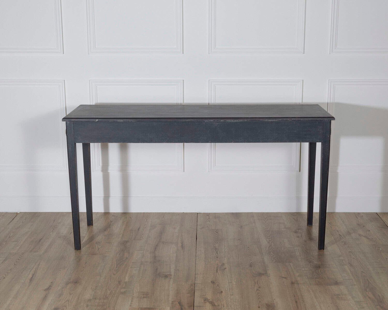 Midcentury Painted Console Table with Drawers and Brass Details, circa 1960 - JAA