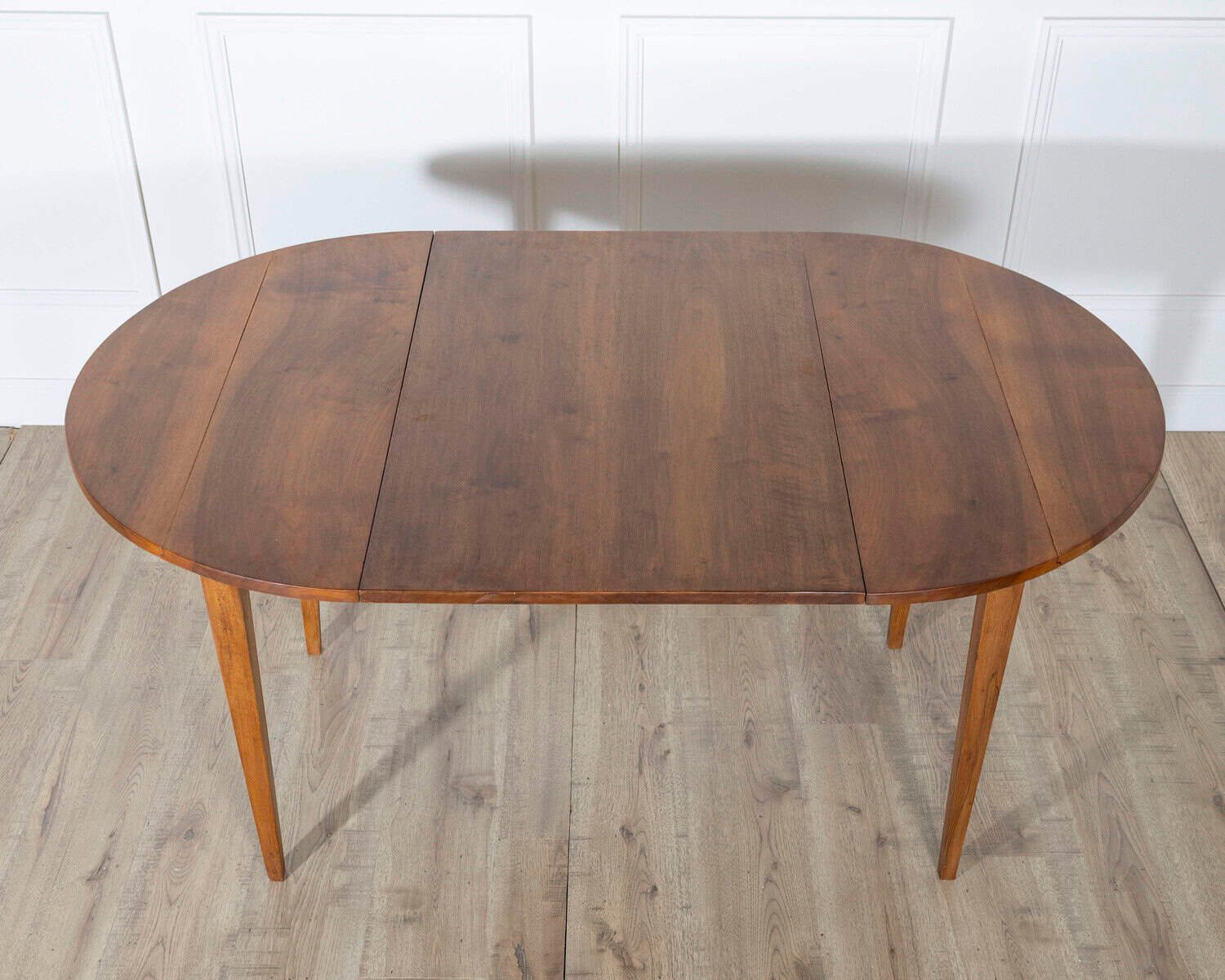 19th Century French Walnut Extension Dining Table with One Leaf - JAA