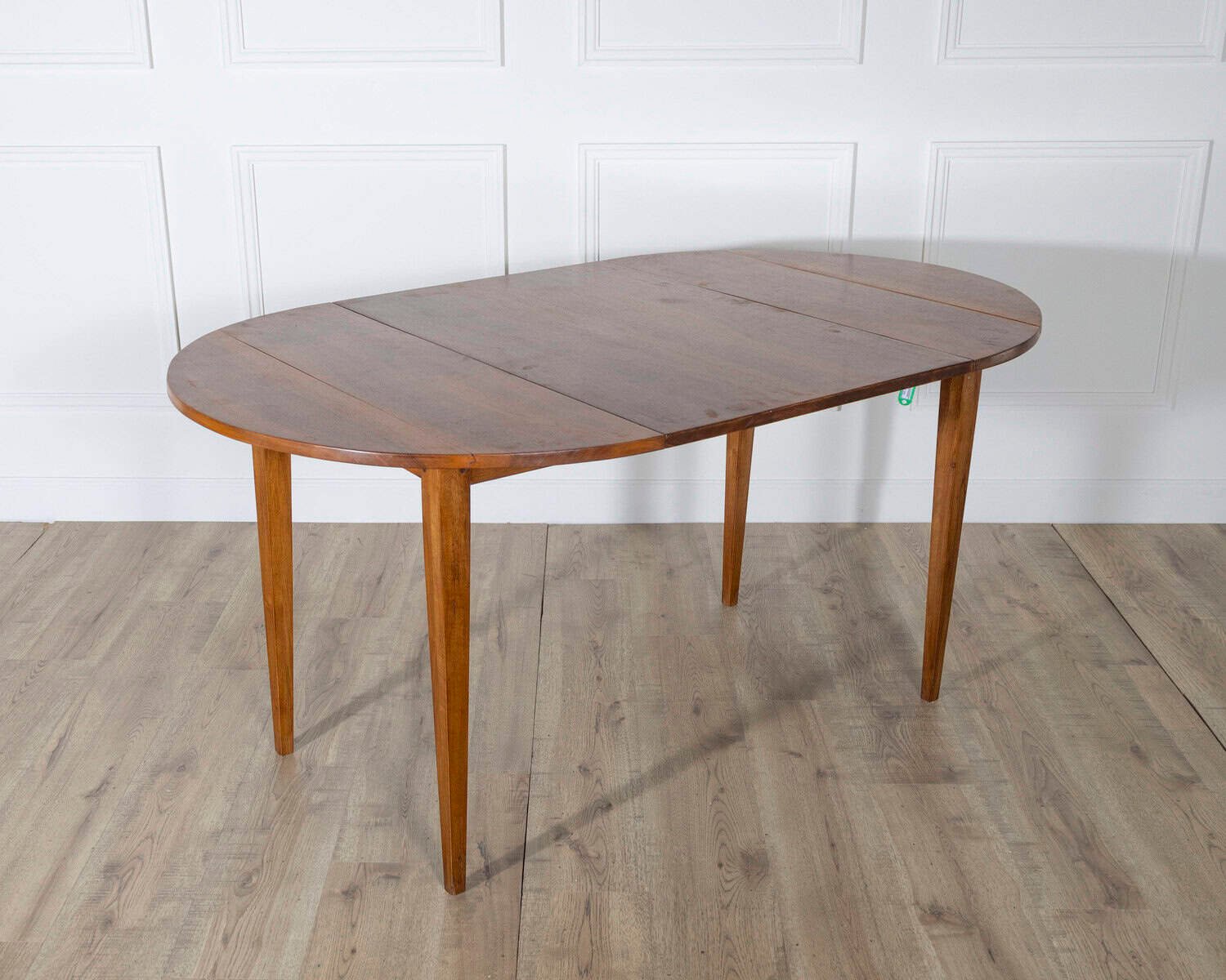 19th Century French Walnut Extension Dining Table with One Leaf - JAA