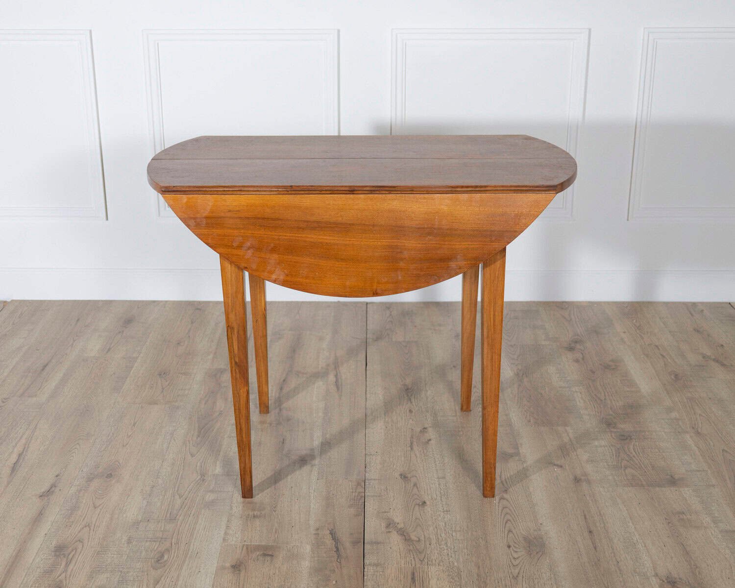 19th Century French Walnut Extension Dining Table with One Leaf - JAA