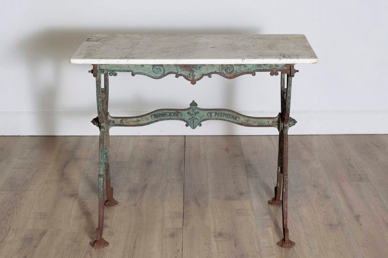 19th Century French Marble Top Bistro Table - JAA