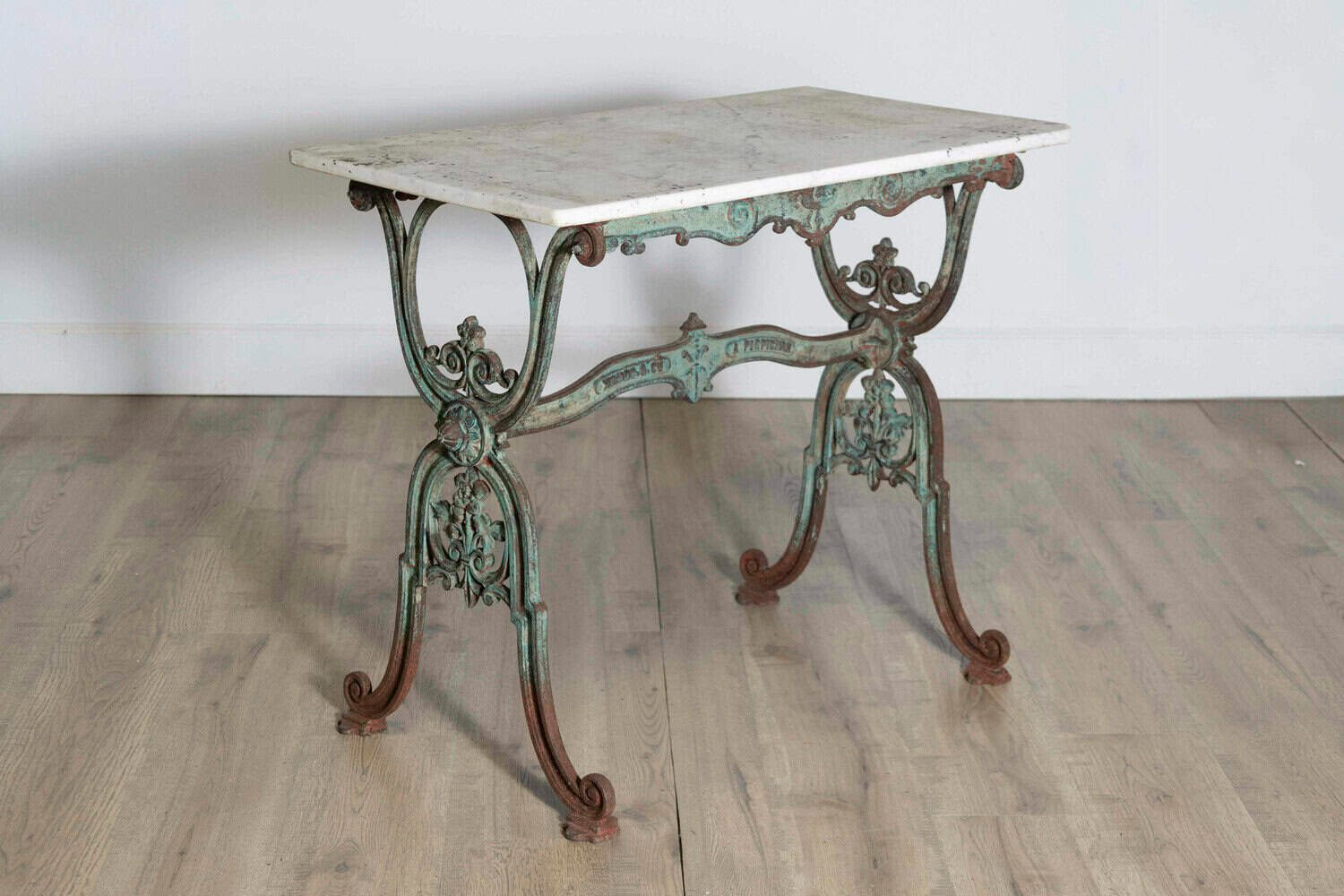 19th Century French Marble Top Bistro Table - JAA