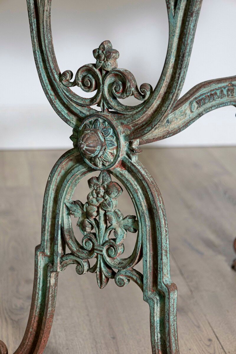 19th Century French Marble Top Bistro Table - JAA