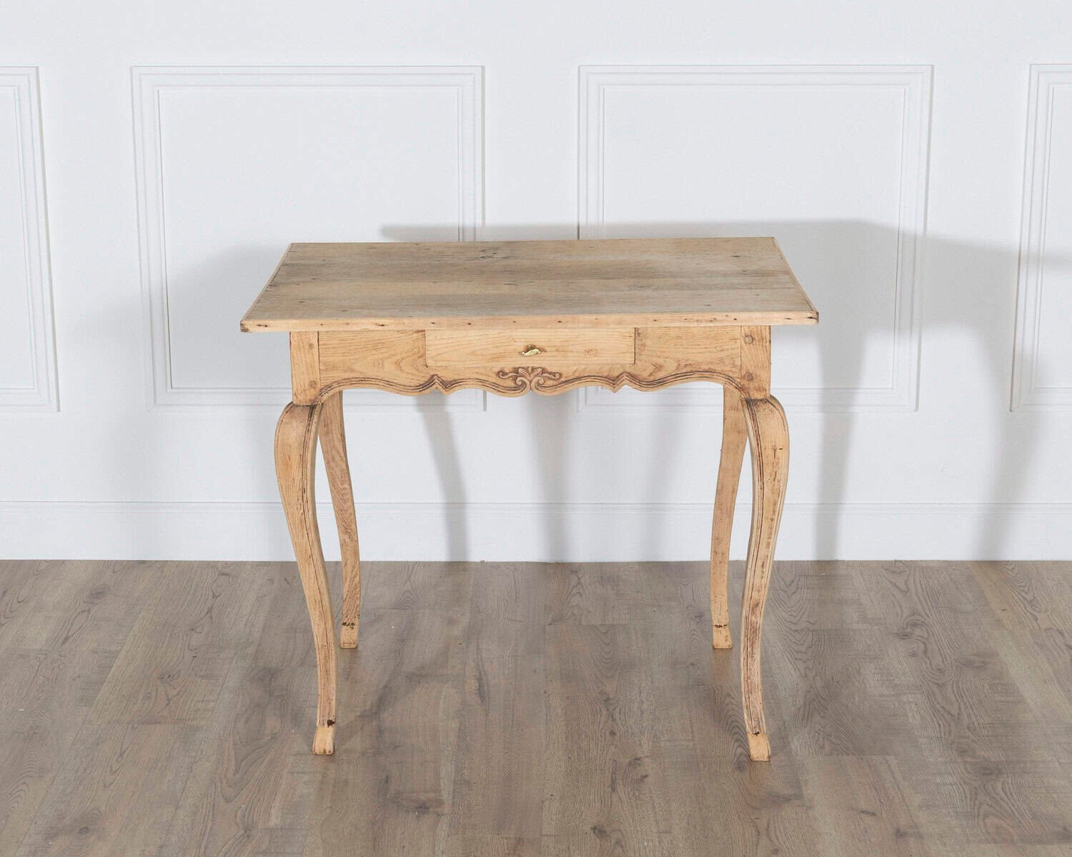 Louis XV Style Writing Table in Natural Oak, 19th Century - JAA