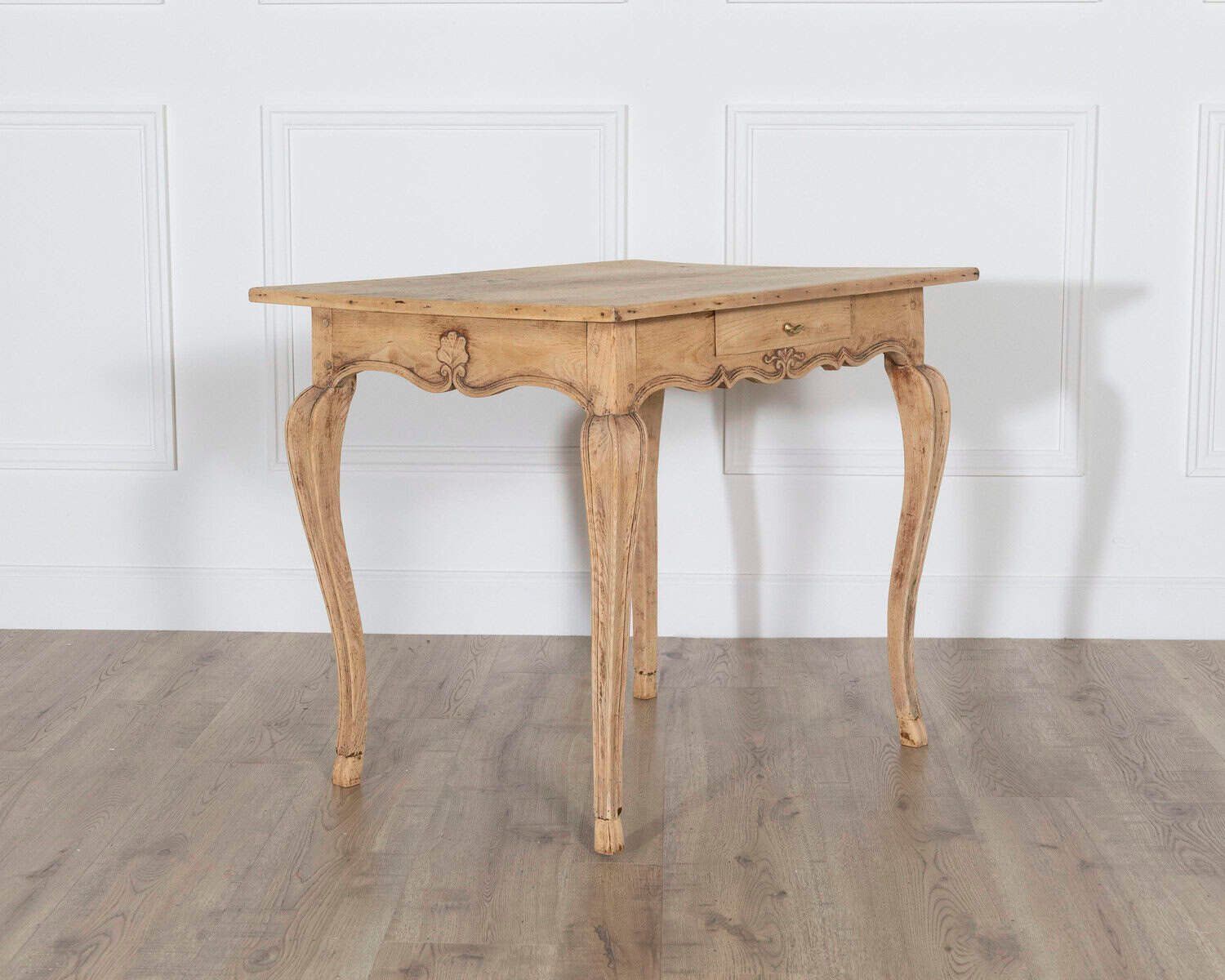 Louis XV Style Writing Table in Natural Oak, 19th Century - JAA