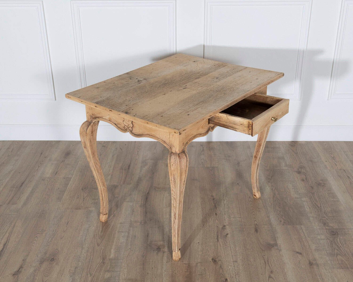 Louis XV Style Writing Table in Natural Oak, 19th Century - JAA