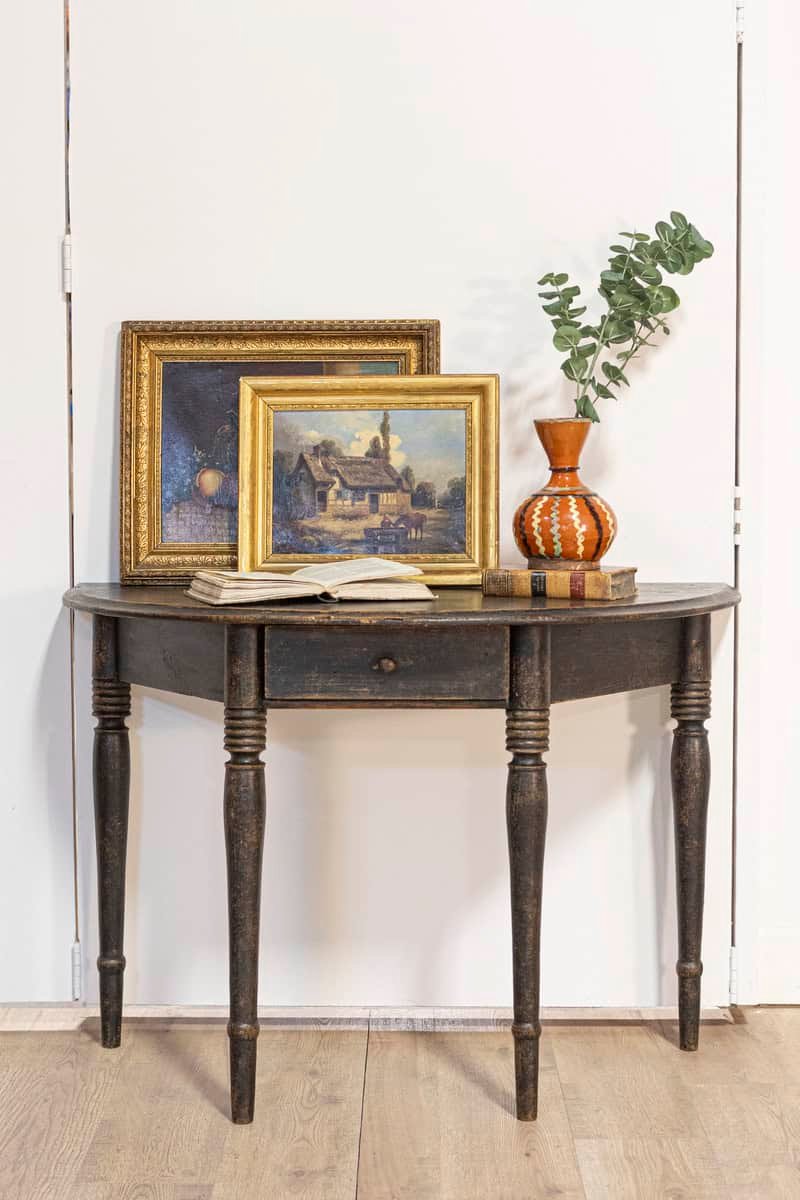 19th Century Swedish Demi Lune Console Table Circa 1860 - JAA