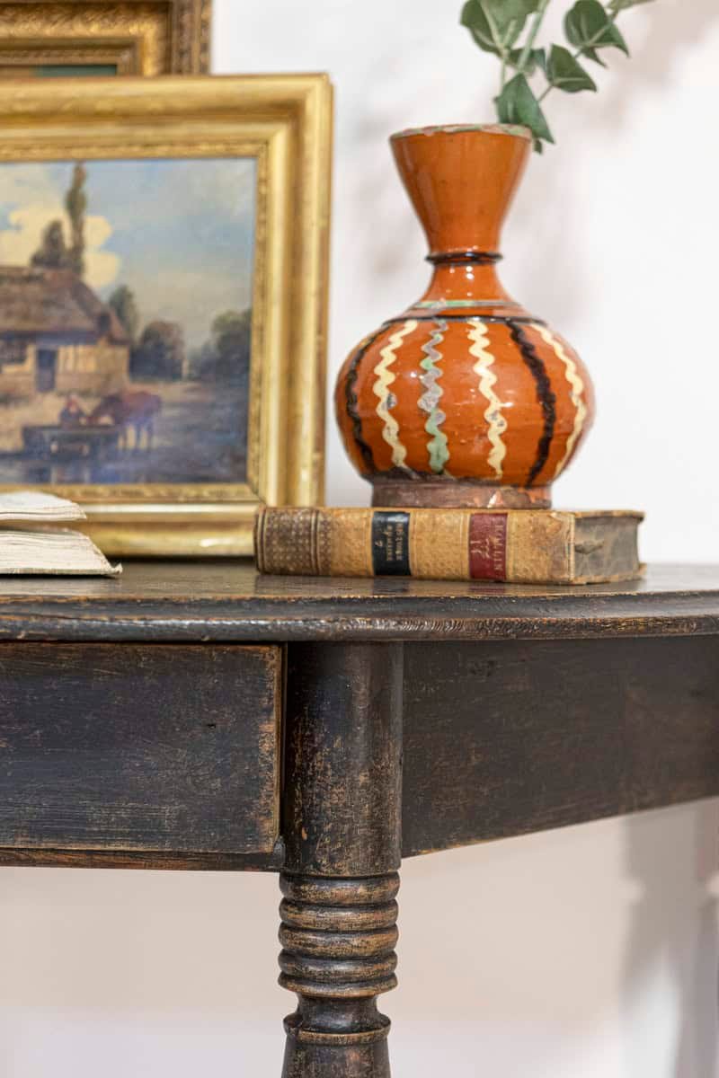 19th Century Swedish Demi Lune Console Table Circa 1860 - JAA