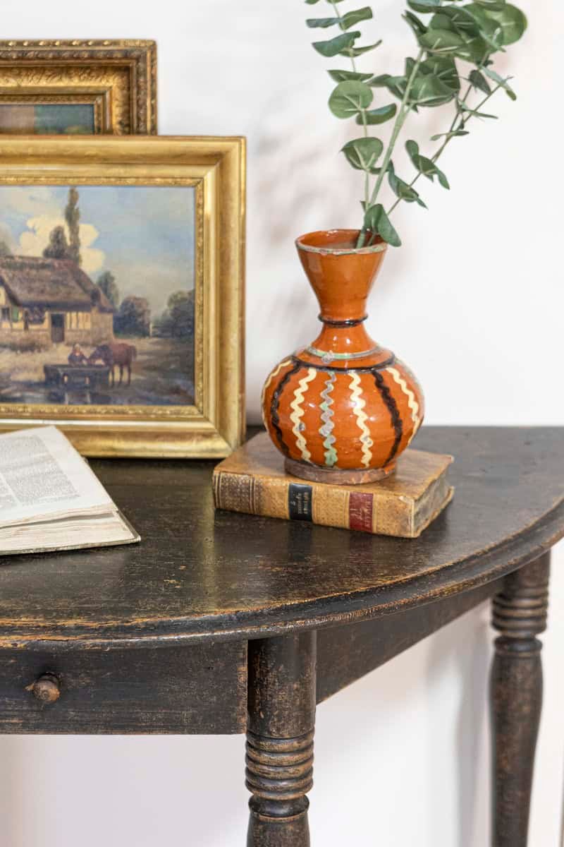 19th Century Swedish Demi Lune Console Table Circa 1860 - JAA