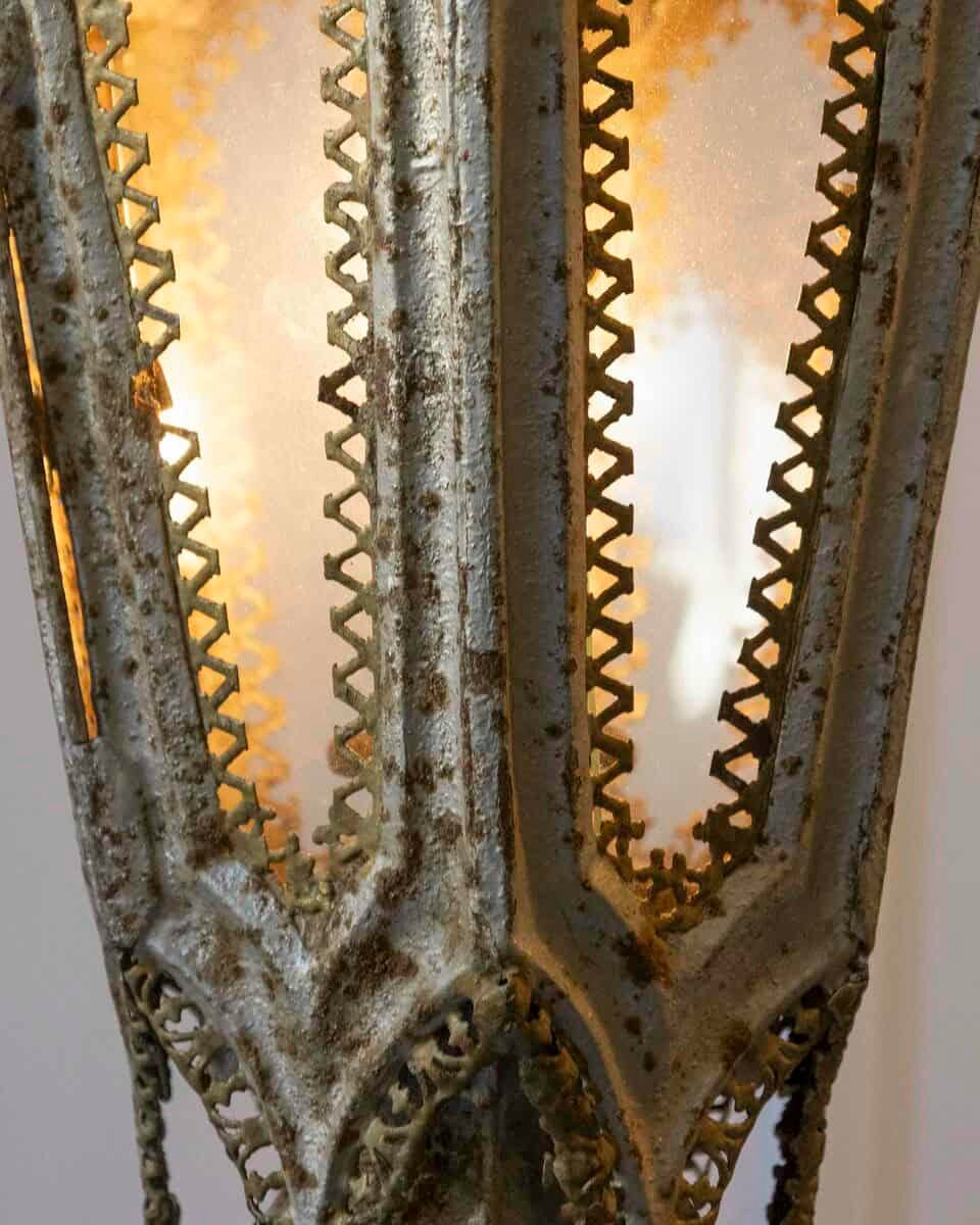 English 19th Century Painted Iron Gothic Revival Period Lanterns - JAA