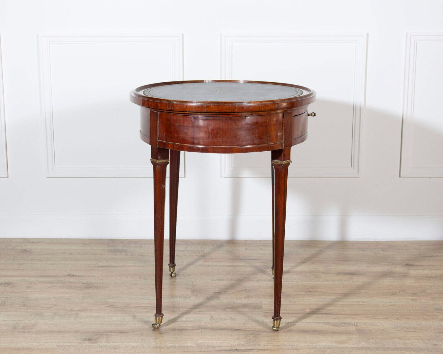 19th Century Louis XVI–Style Multifunction Oval Mahogany Table with Triple Tops - JAA