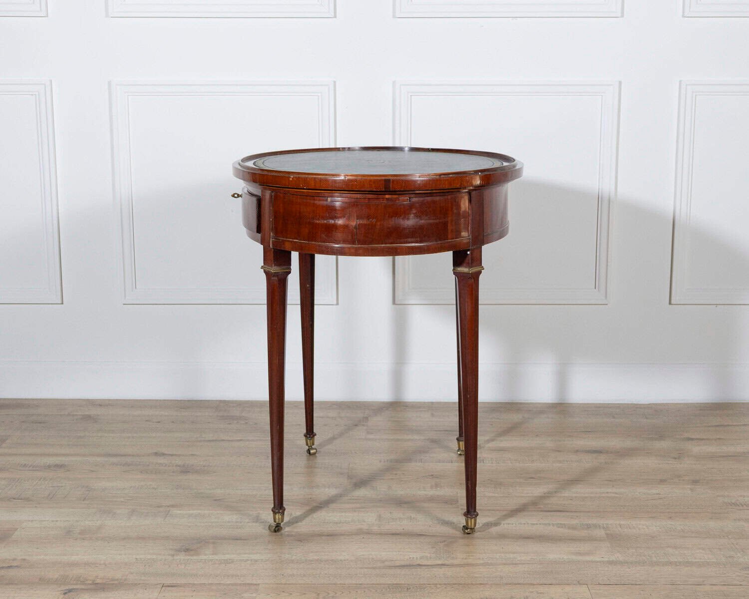 19th Century Louis XVI–Style Multifunction Oval Mahogany Table with Triple Tops - JAA