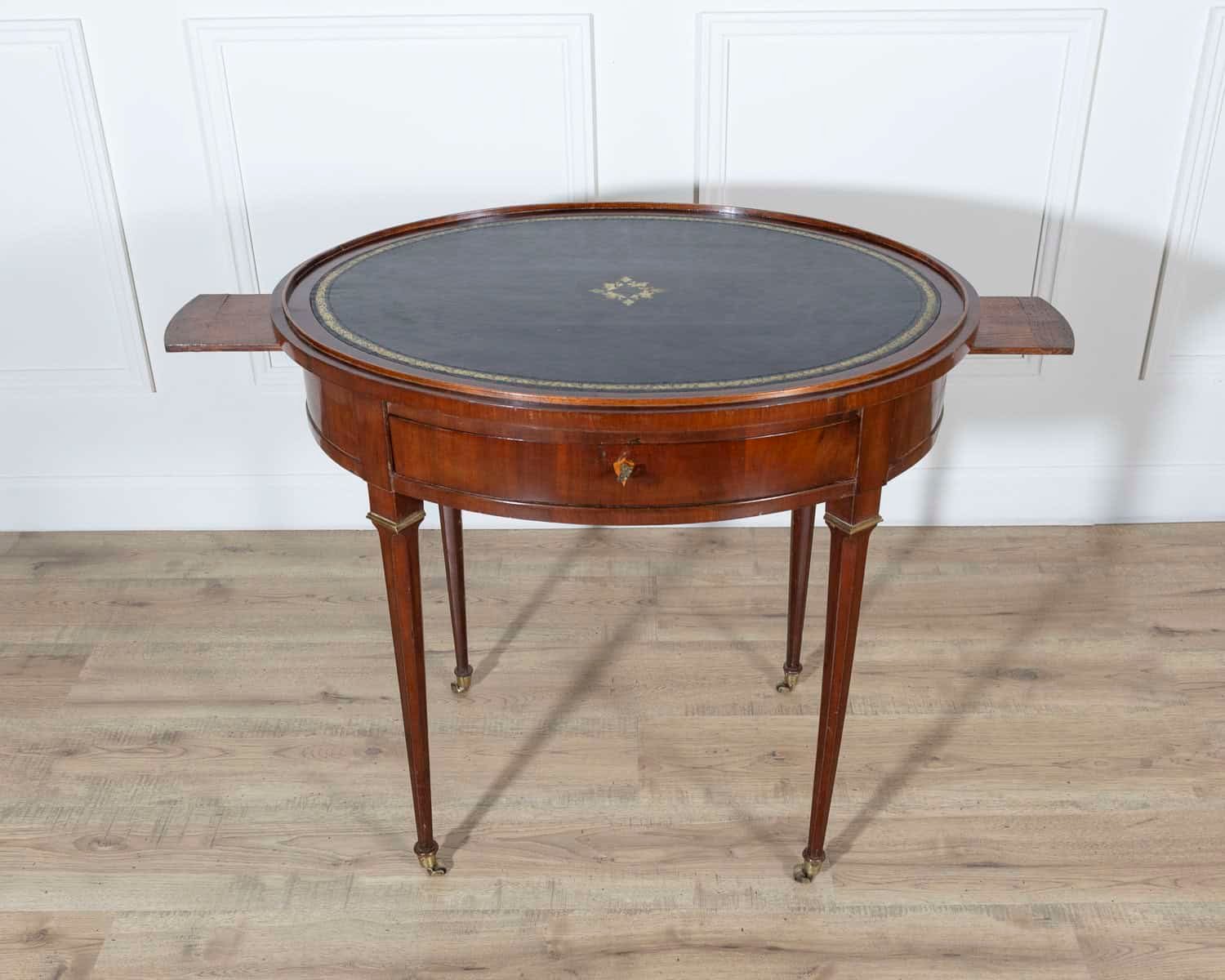 19th Century Louis XVI–Style Multifunction Oval Mahogany Table with Triple Tops - JAA